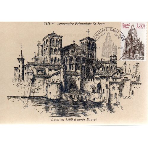 8e Centenaire Primatiale Saint Jean - Lyon, Le 30 Mai 1981 - Fdc 1er Jour - Ref. 010 229