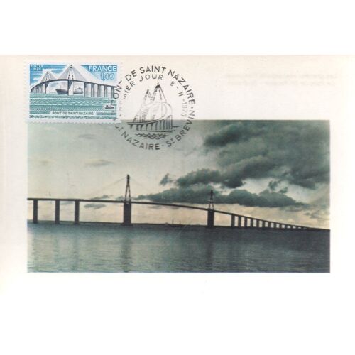Pont De Saint Nazaire - Saint Nazaire - Saint Brevin, Le 8 Novembre 1975 - Fdc 1er Jour - Ref. 010 110