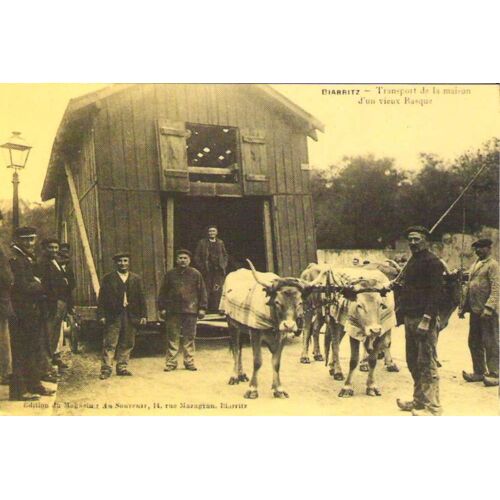 Biarritz - Transport De La Maison D'un Vieux Basque - Réédition D'une Cpa - 1er Choix - Ref 020 843