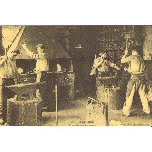 Saint-Etienne - Un Atelier De Forgerons - Réédition D'une Cpa - 1er Choix - Ref 020 839
