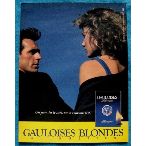 Publicité Papier - Allumettes Gauloises Blondes De 1985