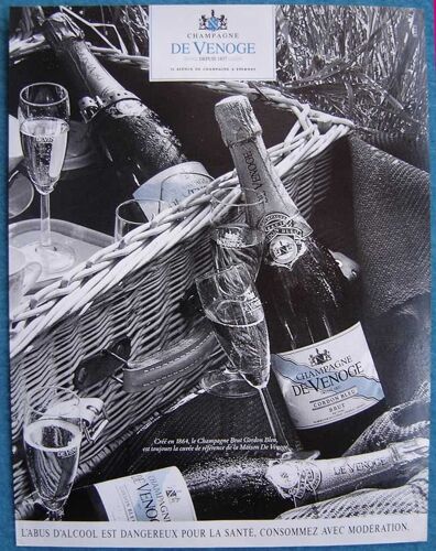 Publicité Papier - Champagne De Venoge De 1992