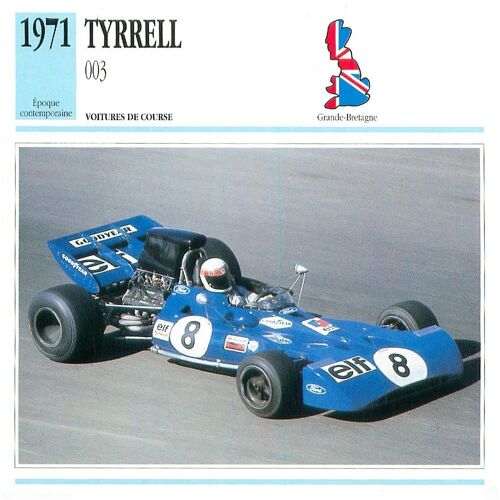 Fiche Atlas Voiture Tyrrell 003