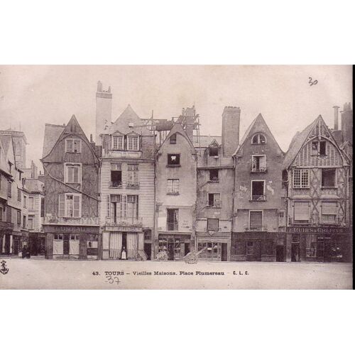 Tours - Vieilles Maisons - Place Plumereau - Carte Précurseur - Neuve - Ref 020 623