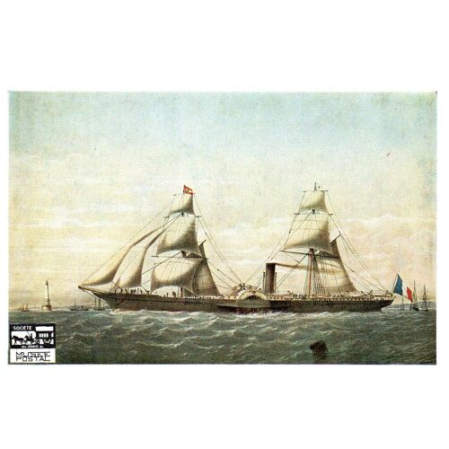 1860 - 1869 - Paquebot Guienne Des Messageries Impériales, Assurant Le Transport De La Poste Entre Bordeaux Et Rio De Janeiro - 1980 - Ref. 011 200