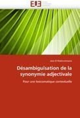 Désambiguïsation De La Synonymie Adjectivale
