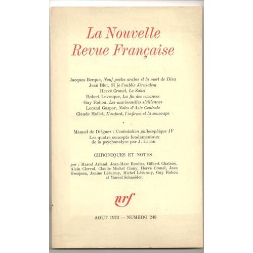 Nouvelle Revue Française N° 248
