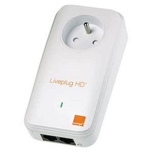 1CPL Prise Liveplug HD+ 500 Mbits/s Orange