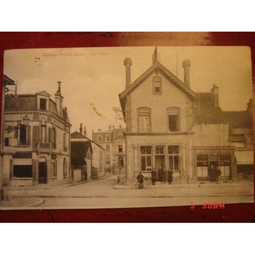 Bar Sur Seine - Scene Animee Devant La Poste 1927