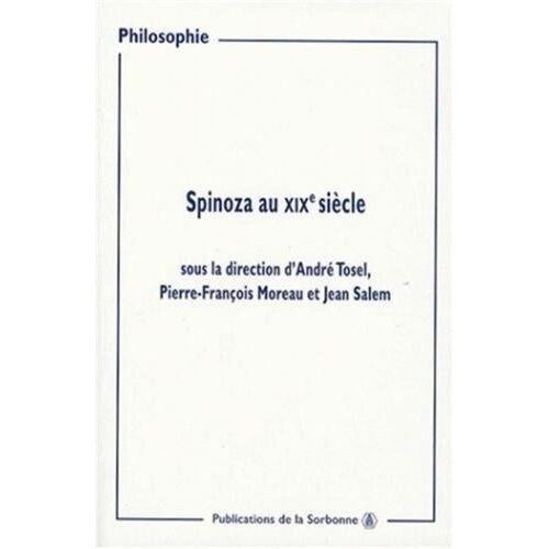 Spinoza Au Xixe Siècle