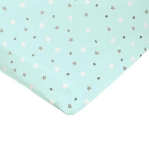 Domiva Drap Housse Imprime - 60 X 120 Cm - Aqua Imp Etoiles