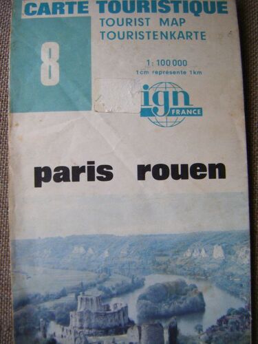 Carte Ign N° 8 -Paris - Rouen