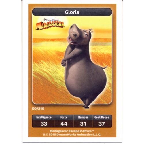 Madagascar : Gloria N° 50 - Collection Dreamworks - Carrefour