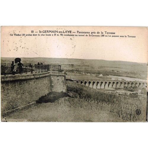 Carte Postale Ancienne, France, Yvelines ( 78 ), Saint Germain En Laye, Panorama Pris De La Terrasse Vers Le Viaduc