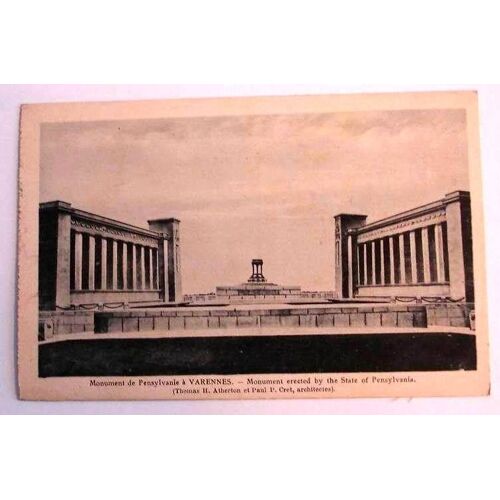 Carte Postale Ancienne Meuse Varennes En Argonne Monument De Pensylvanie A Varennes