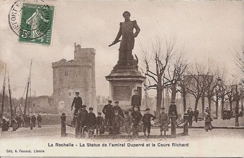 La Rochelle - La Statut De L'amiral Duperré Et Le Cours Richard - Oblitérée - Ref 020 045