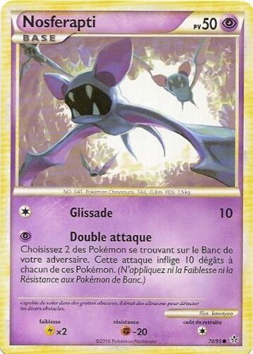 Nosferapti Base - Heartgold Soulsilver Déchainement - 50 Pv 70/95