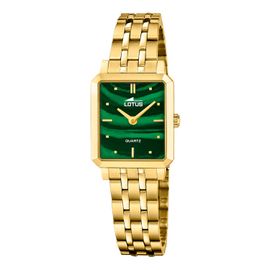 Coffret Montre/Bijou Femme Lotus Together Acier Doré Cadran Vert