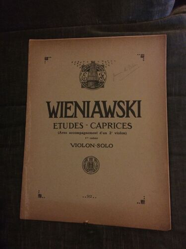Wieniawski Etudes-Caprices 1er Cahier Avec 2e Violon Partition Heugel Bachmann