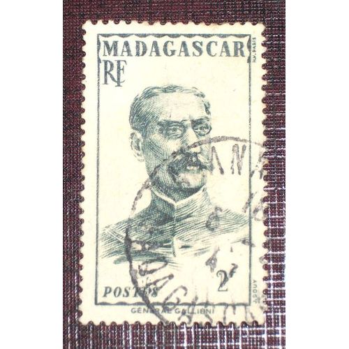 Anciennes Colonies Françaises - Madagascar N° 309 Oblitéré De 1946 - 2f Ardoise « Général Galliéni »