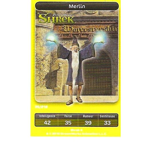 Shrek : Merlin - Carte À Jouer N°25 Sur 216 - Carrefour Dreamworks