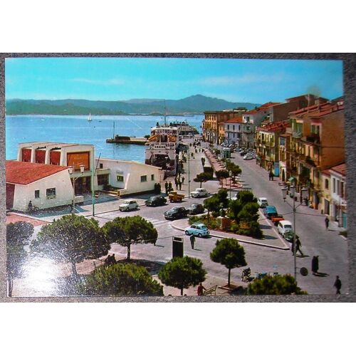 Carte Postale Écrite En 1978 Et Son Enveloppe La Maddalena Promenade À La Mer