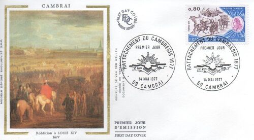 Rattachement Du Cambresis - Cambrai - Le 14 Mai 1977 - Fdc 1er Jour - Ref. 010 055