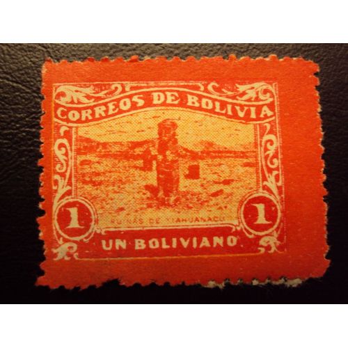 Bolivie...1 Un Boliviano..Ruinas De Tiahuanacu. Non Oblitéré