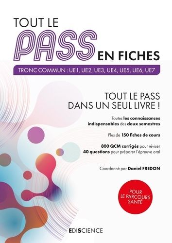 Tout Le Pass En Fiches - Tronc Commun : Ue1, Ue2, Ue3, Ue4, Ue5, Ue6, Ue7