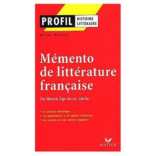 Memento De La Litterature Francaise