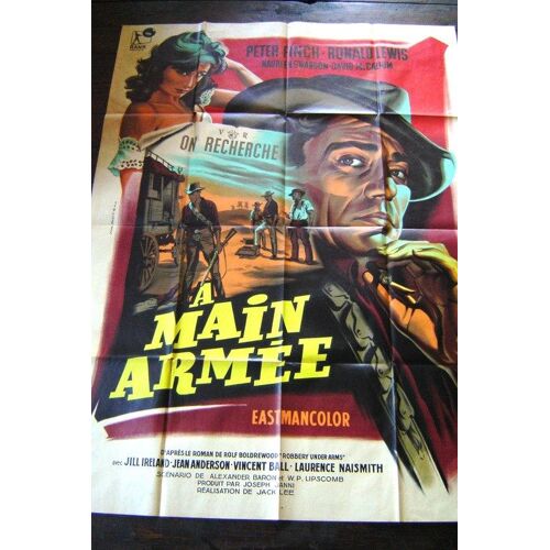Affiche De Cinema / A Main Armee De Jack Lee / Western / Eo 1957 / Tres Bel Etat