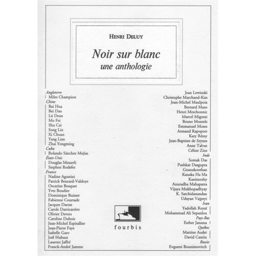 Noir Sur Blanc - Une Anthologie