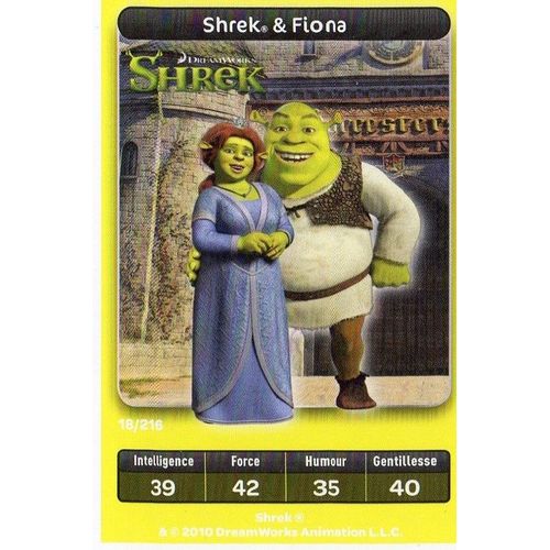 Carte Shrek N°18 Shrek Et Fiona