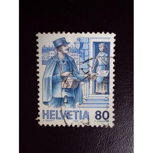 Suisse...Helvetia 60.. Le Facteur..Oblitéré