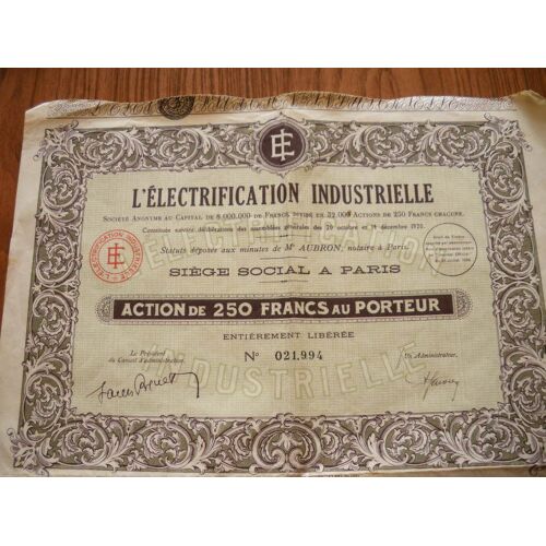 L'électrification Industrielle
