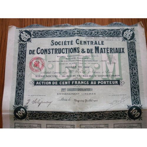 Société Centrale De Constructions Et De Matériaux