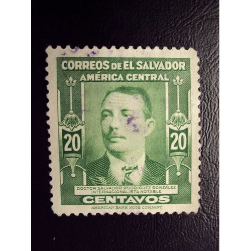 Salvador...América Central.Doctor Salvador Rodriguez Gonzalez..20 Centavos.Oblitéré