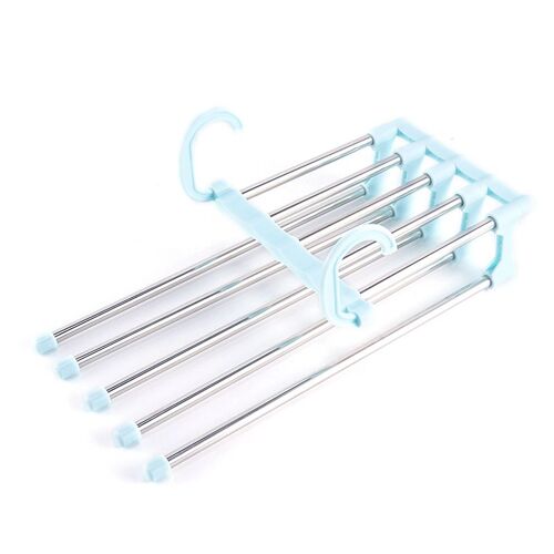 Porte-pantalon multifonctionnel 5 en 1, en acier inoxydable, cintres de rangement pour vêtements, penderie réglable, organisateur de placard à domicile