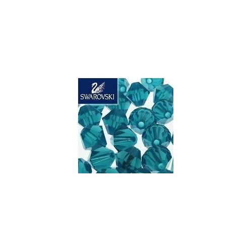 25 Perles Toupies 5301 Cristal De Swarovski 4mm - Carribbean Blue Opal