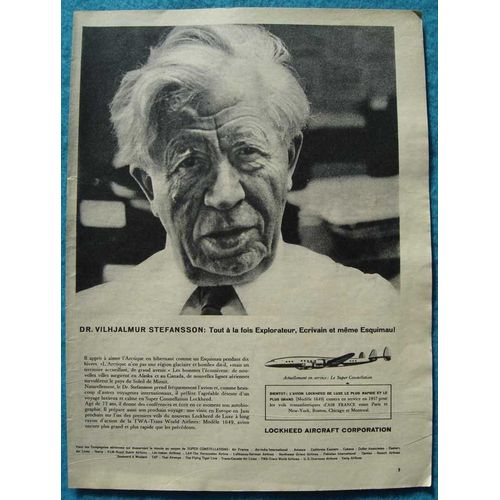 Publicité Papier - Lockheed, Air France, Super Constellation De 1956