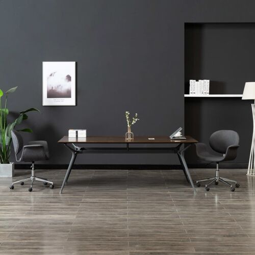 Chaises Pivotantes De Salle À Manger 2 Pcs Gris Tissu