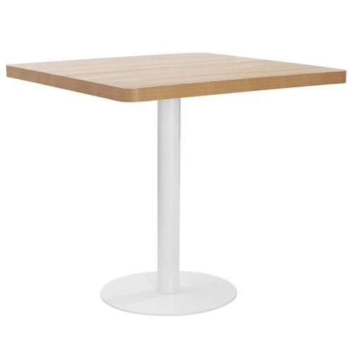 Vidaxl Table De Bistro Marron Clair 80x80 Cm Mdf