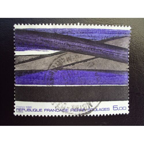 France...Oeuvre De Pierre Soulages.1986. 5f.Oblitéré
