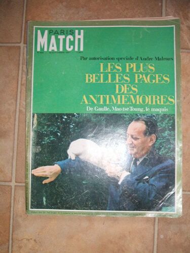 Paris Match Du 30 Septembre 1967  N° 964 : Les Plus Belles Pages Des Antimemoires / De Gaulle / Mao-Tse-Toung / Le Maquis