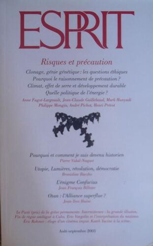 Esprit  N° 297 : Risques Et Précaution
