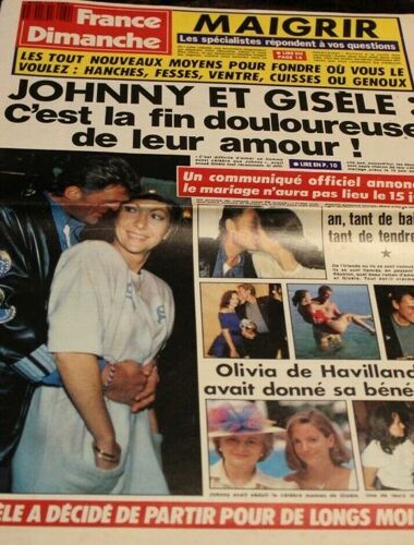 France Dimanche 2179 1988 Hallyday/Dorothee/Jesse Garon/Nicole Courcel/Distel