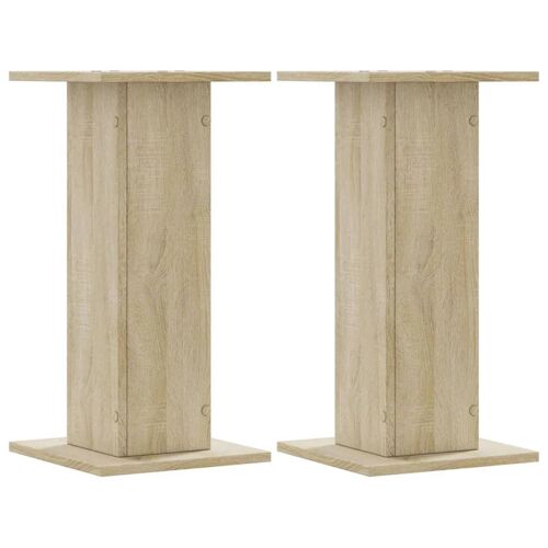 Supports Pour Plantes Meuble Fleurs Lot De 2 Sonoma Bois D'ingénierie Marron Helloshop26 02_0045342