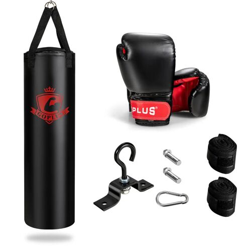 Sac De Boxe Suspendu 100 X 30 X 30 Cm Revient Rapide En Intérieur Tendance Noir En Pvc Rouge Helloshop26 20_0019625