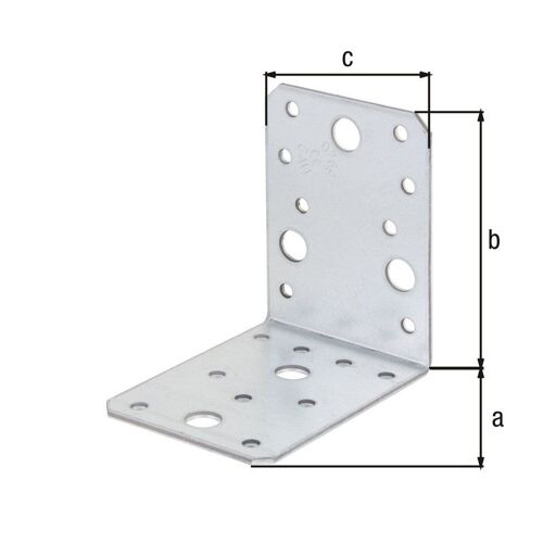 Équerre d'assemblage galva zinguée sendzimir 90x90x65
