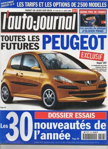 L'auto Journal  N° 518 : Toutes Les Futures Peugeot - Les 30 Nouveautés De L'année